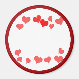 Kleine Herzen - Ihre Nachricht hinzufügen Magnet