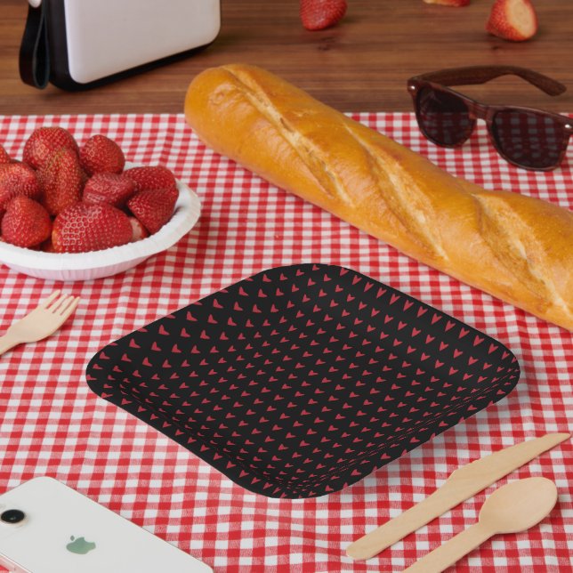 kleine Herzen Pappteller (Picknick)