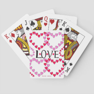 Kleine Herzen Rosa Rot Liebe Spielkarten