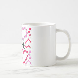 Kleine Herzen Rosa Rot Liebe Tasse