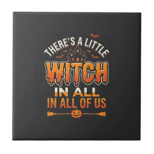 Kleine Hexe Halloween Hexe Typografie Design_1 Fliese