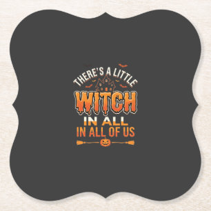 Kleine Hexe Halloween Hexe Typografie Design_1 Untersetzer