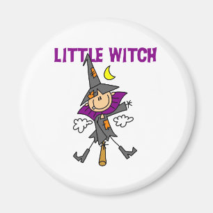 Kleine Hexe Halloween Magnet
