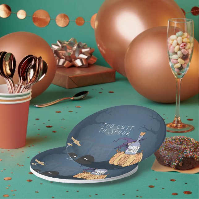 Kleine Hexe | Halloween-Party Personalisiert Pappteller (Multi)