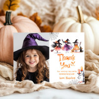 Kleine Hexenkarte Halloween-Party Danke, dass ihr 