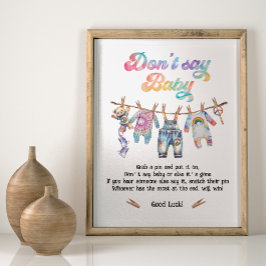 Kleine Hippie Clothesline Sage kein Baby Poster