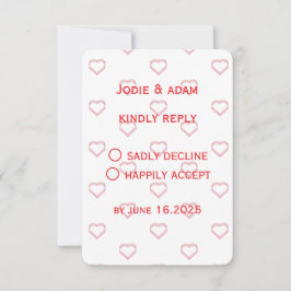 kleine Hochzeit RSVP Karte