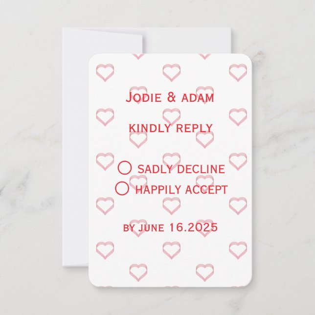 kleine Hochzeit RSVP Karte (Vorderseite)