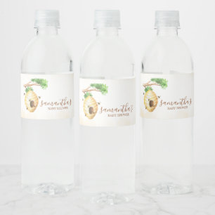 Kleine Honey Bee Baby Dusche Wasserflaschenetikett