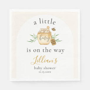 Kleine Honig ist auf dem Weg Biene Baby Shower Arc Serviette