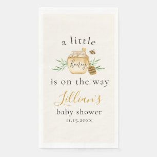 Kleine Honig ist auf dem Weg Biene Baby Shower Serviette