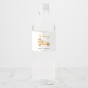 Kleine Honig ist auf dem Weg Honigbiene Baby Showe Wasserflaschenetikett