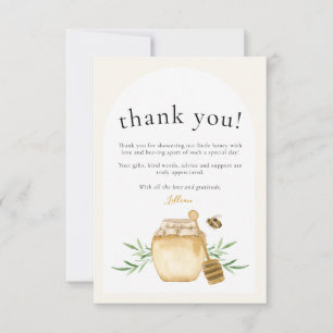 Kleine Honig weiche Aquarell-Biene Baby Shower Fla Dankeskarte