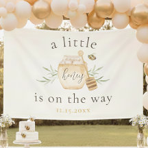Kleine Honigbiene auf dem Weg Baby Shower Banner