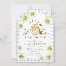 Kleine Honigbiene auf dem Weg Baby Shower