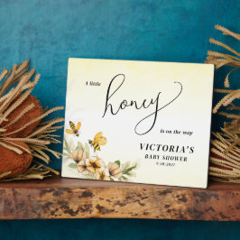 Kleine Honigbiene Babydusche Fotoplatte