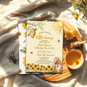 Kleine Honigbiene Honeycomb Kinderdusche Einladung