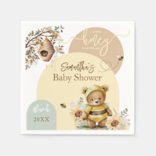 Kleine Honigbienen Bear Baby Dusche Serviette