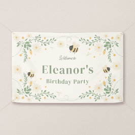 Kleine Honigbienen Willkommen Geburtstagsbanner Banner