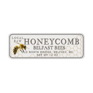 Kleine Honigwabe mit realistischem Bienensiegel