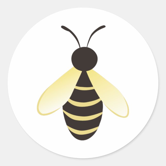 Kleine Hummel Runder Aufkleber (Vorderseite)
