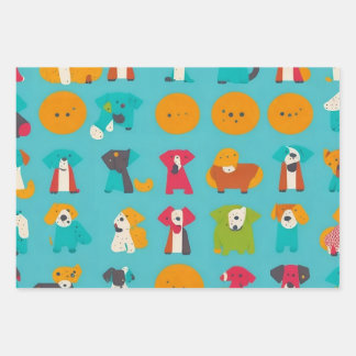Kleine Hunde Geschenkpapier Set