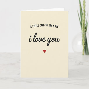 Kleine Ich-liebe-dich-Grußkarte Karte
