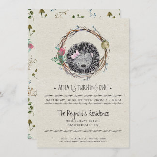 Kleine Igel-Party Einladung