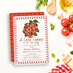 Kleine italienische Tomaten-Rot-Geburtstagsfeier f Einladung
