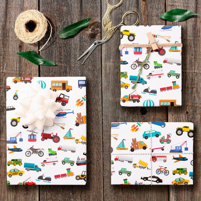 Kleine Junge Dinge, die Autos bewegen Kid Geschenkpapier Set (Von Creator hochgeladen)