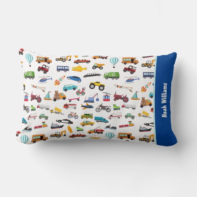 Kleine Junge Dinge, die Autos bewegen Kid Lendenkissen (Vorderseite)