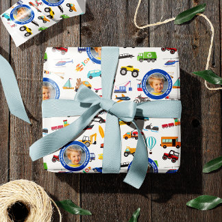 Kleine Junge Dinge, die Autos bewegen Kinderwagen Geschenkpapier