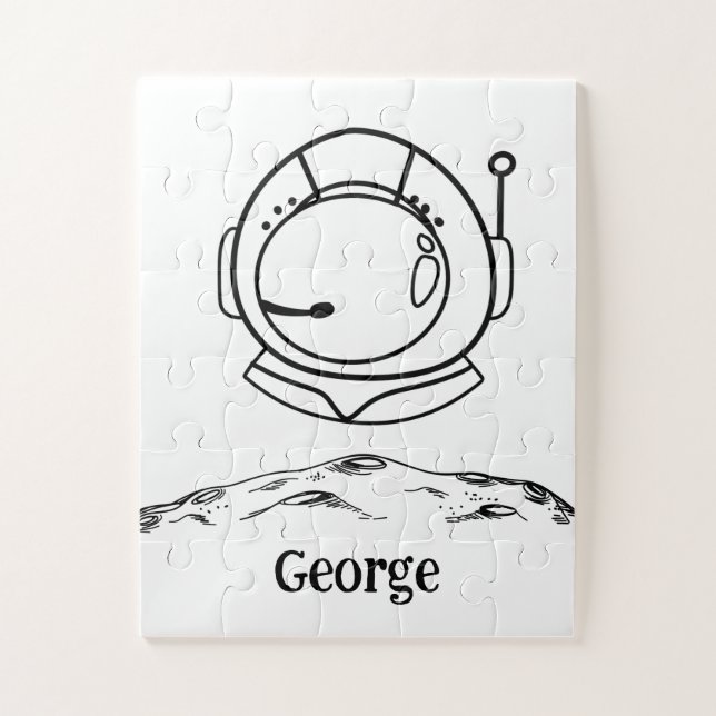 Kleine Jungen Astronaut im Weltraum Puzzle (Vertikal)