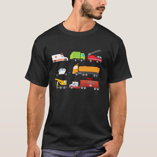Kleine Jungen Rettungsfahrzeuge Krankenhaus LKW Sp T-Shirt (Vorderseite)