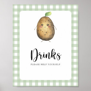 Kleine Kartoffeln - Getränke helfen dir selbst Poster