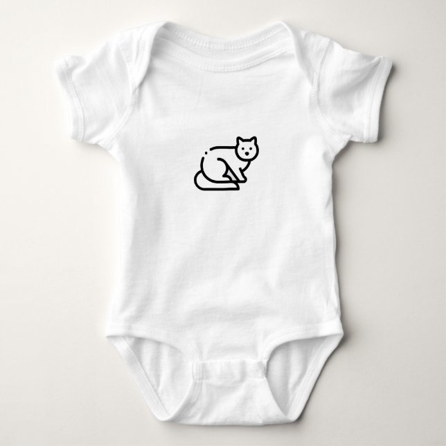 Kleine Katze Baby Strampler (Vorderseite)