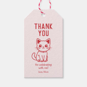 Kleine Katze danke (ÄNDERN ALLE FARBEN) Geschenkanhänger