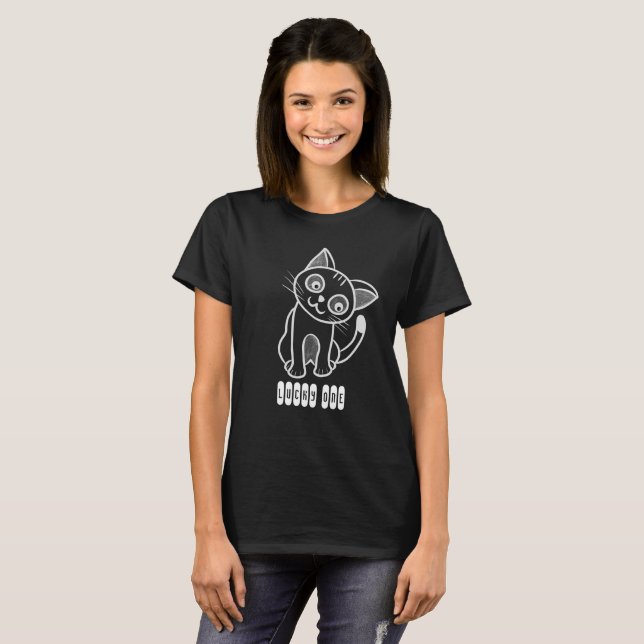 Kleine Katze T-Shirt (Vorne ganz)
