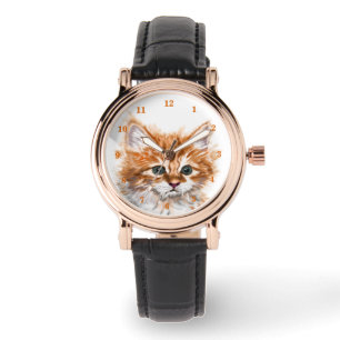 Kleine Katze Uhr Ich liebe Tiere