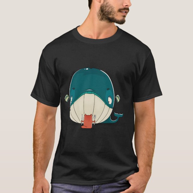Kleine Katze und Wal T-Shirt (Vorderseite)