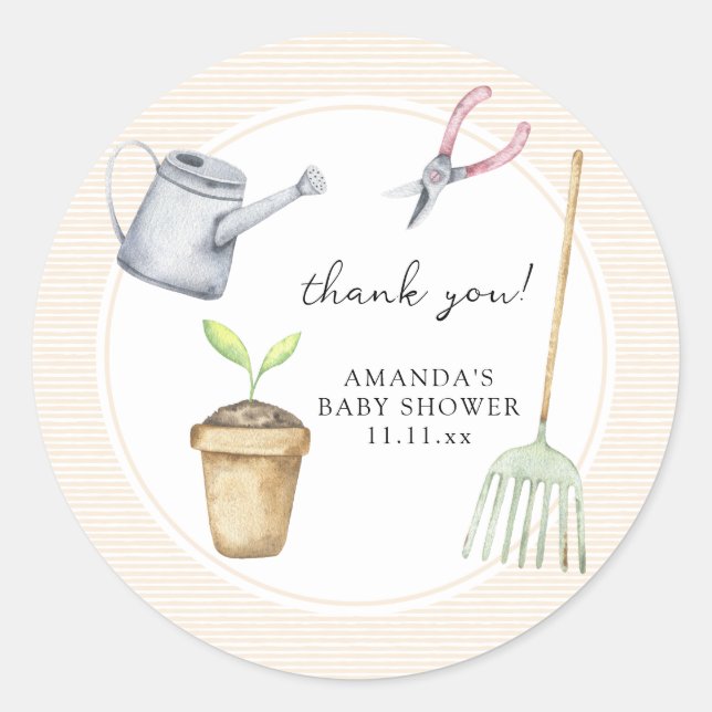 Kleine Keimbrauendusche danke Runder Aufkleber (Vorderseite)