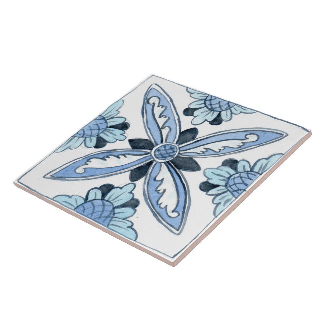 Kleine Keramik Kachel Sizilien inspiriert "Napola" (Seite)