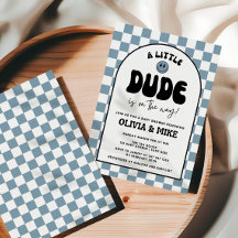 Kleine Kerl Baby Shower Einladung, Rad kleiner Dud
