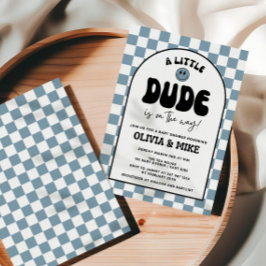 Kleine Kerl Baby Shower Einladung, Rad kleiner Dud Einladung