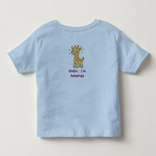 Kleine Kicher-Giraffe Süßes Tier individuelles Des Kleinkind T-shirt