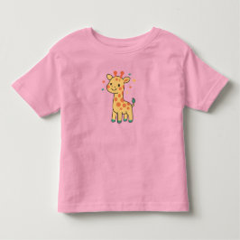 Kleine Kicher-Giraffe Süßes Tier individuelles Des Kleinkind T-shirt