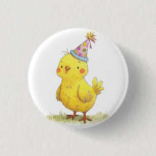 Kleine Kicherfarm Geburtstagshähnchen Button