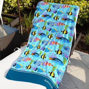 Kleine Kids Ocean Fish Muster Strandtuch
