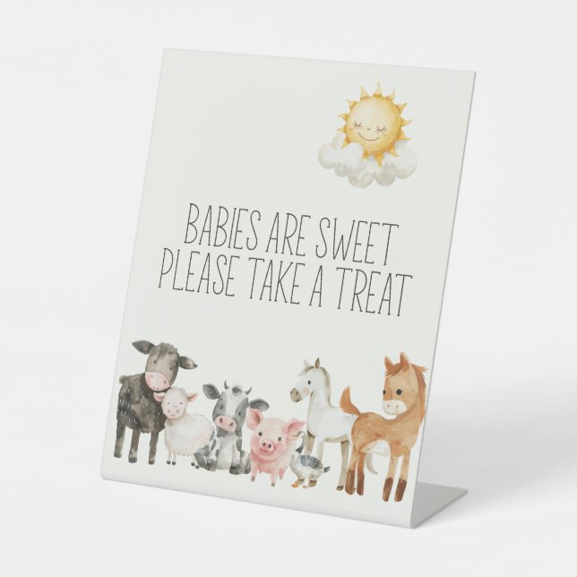 Kleine Kinderzimmer Tiere Baby Dusche Gefallen Sockelschild (Vorderseite)