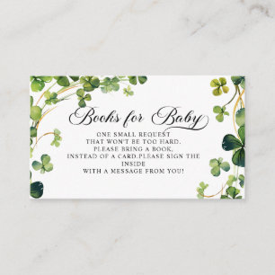 Kleine Kleeblatt Baby Duschbücher für Baby Begleitkarte